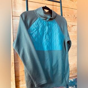 Green quarter zip
